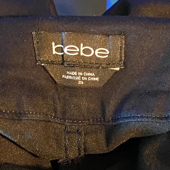 BEBE Bbsp Black Zippered Front Shorts Juniors 1289 - Picture 4 of 6